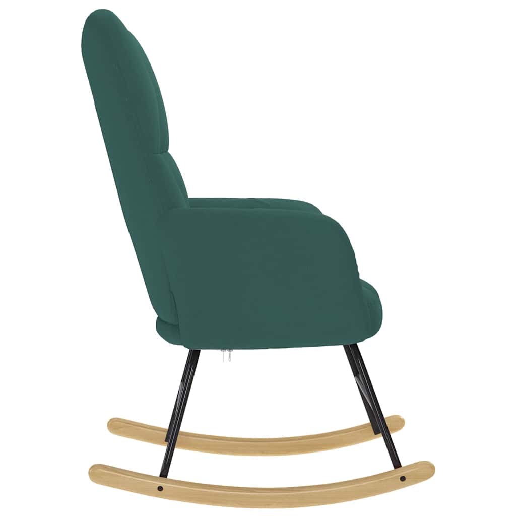 Chaise à bascule Vert foncé Tissu - XIOS