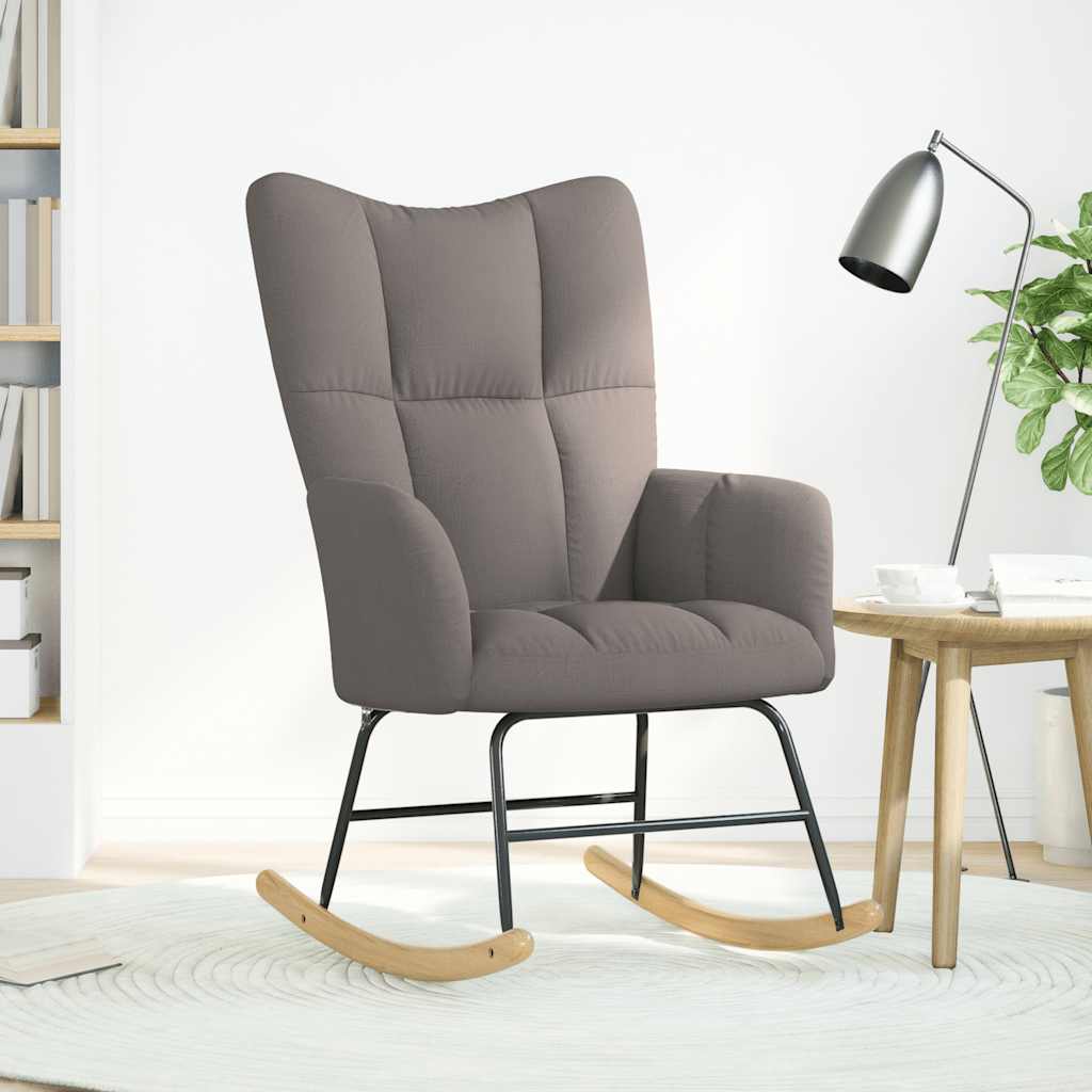 Chaise à bascule Taupe Tissu - XIOS