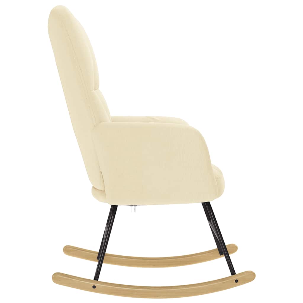 Chaise à bascule Crème Tissu - XIOS