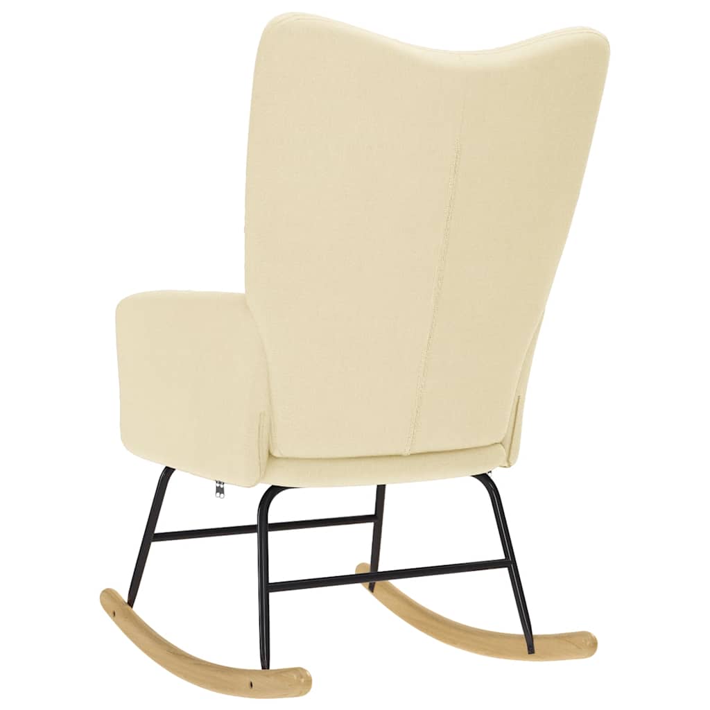 Chaise à bascule Crème Tissu - XIOS