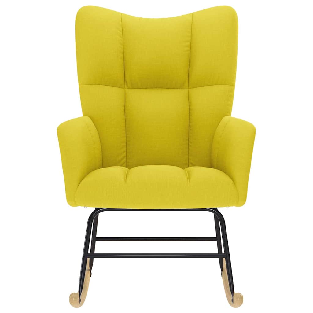 Chaise à bascule jaune clair tissu - XIOS