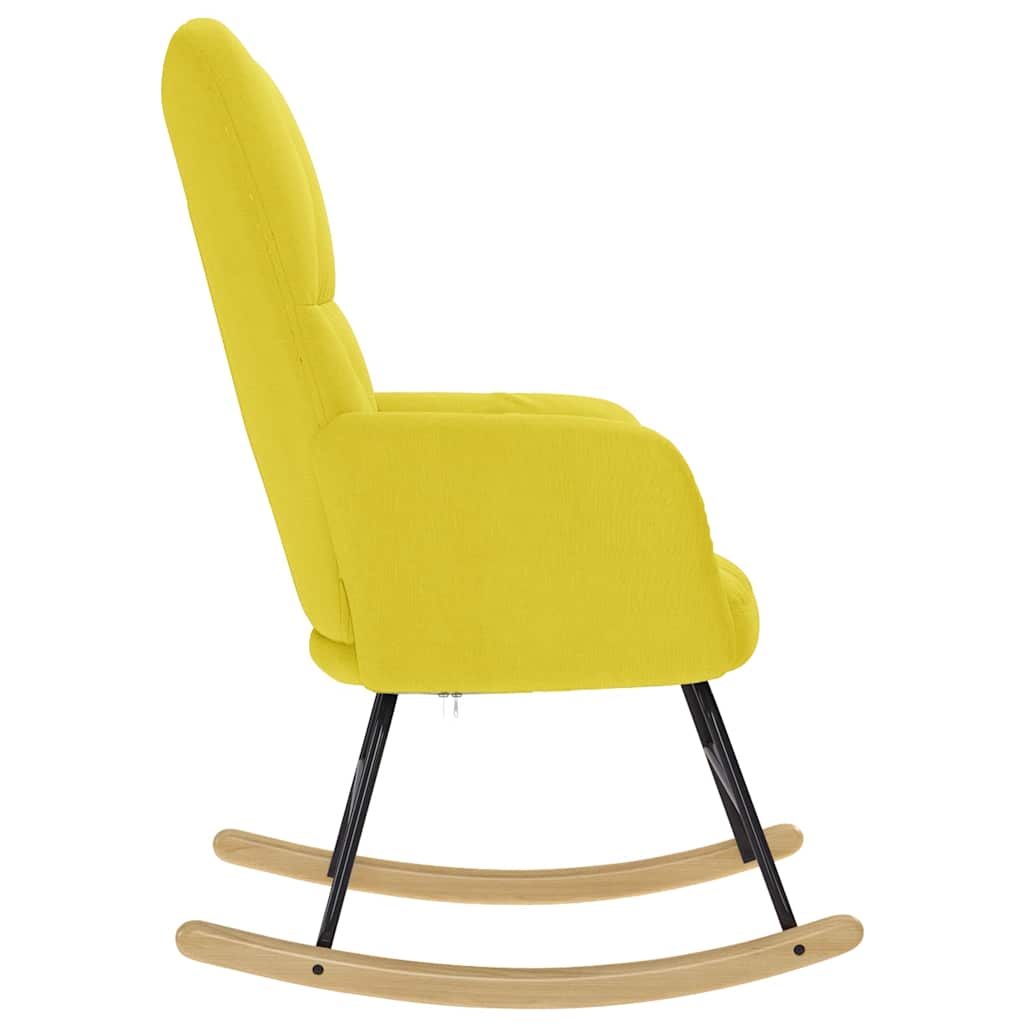 Chaise à bascule jaune clair tissu - XIOS