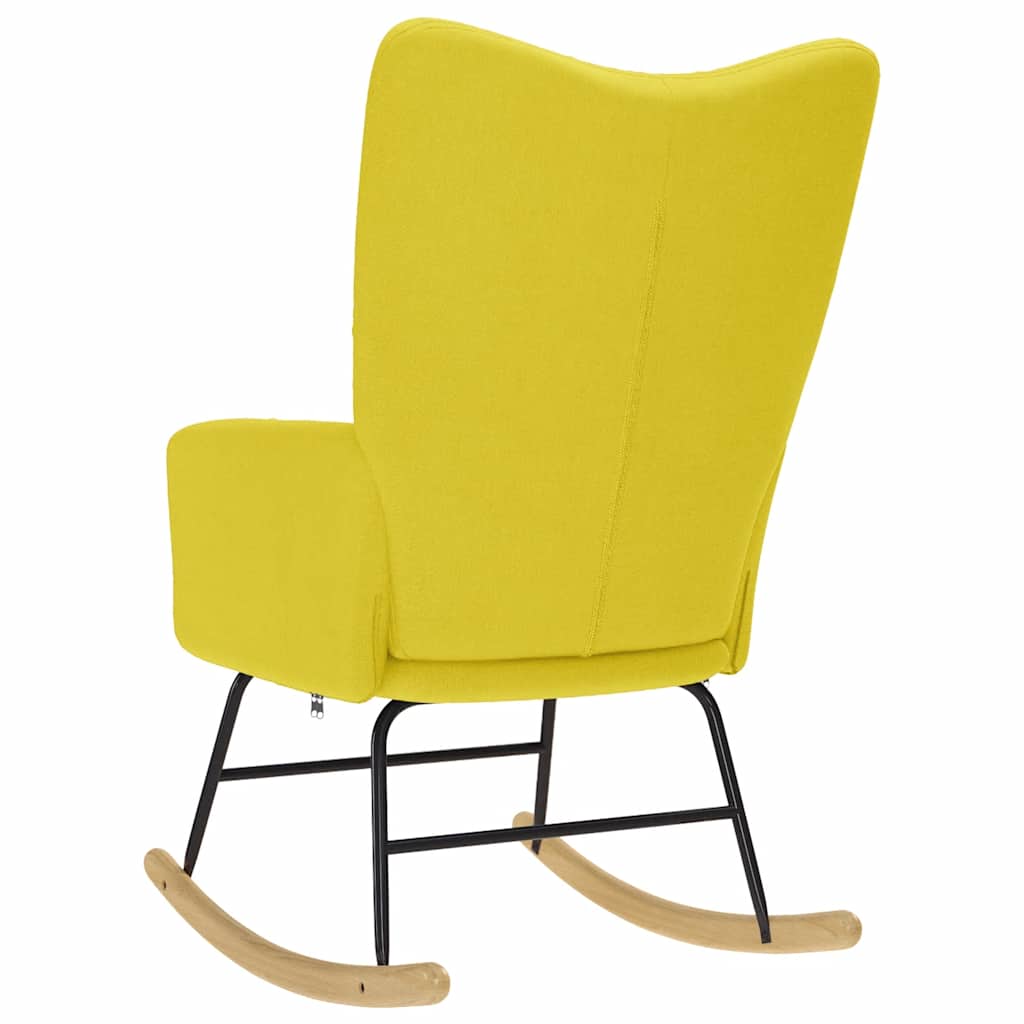 Chaise à bascule jaune clair tissu - XIOS