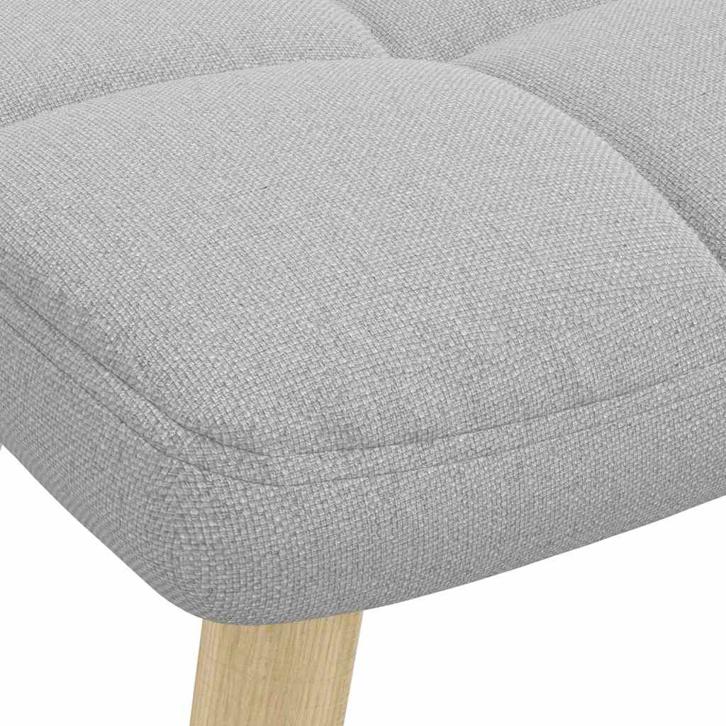 Chaise à bascule avec repose-pied gris nuage tissu - XIOS