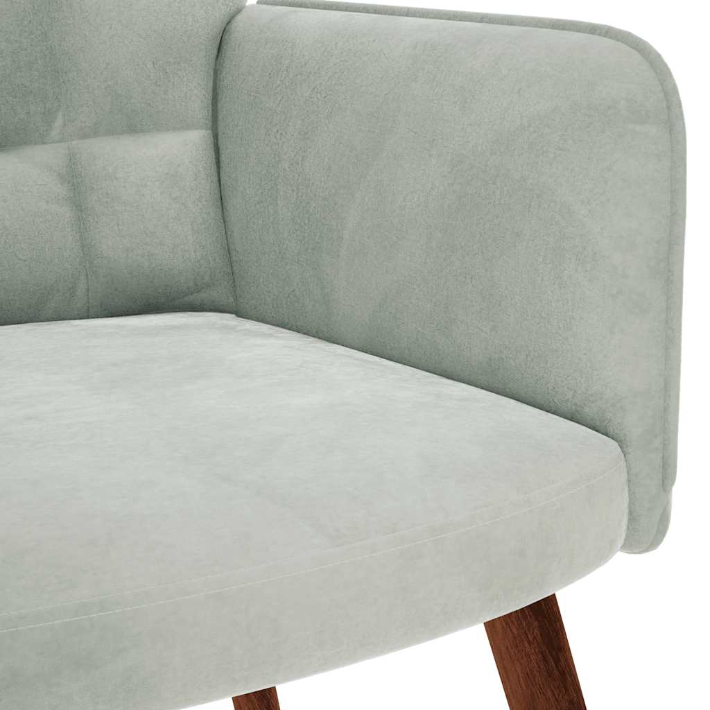 Chaise de relaxation Gris clair Velours - XIOS