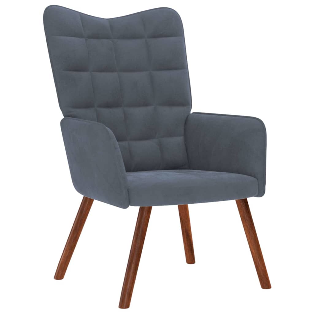 Chaise de relaxation Gris foncé Velours - XIOS