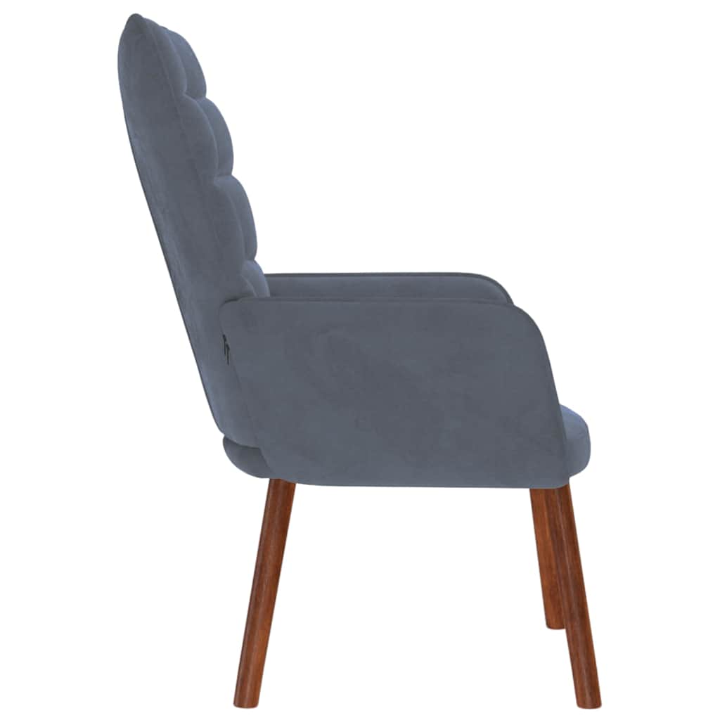 Chaise de relaxation Gris foncé Velours - XIOS