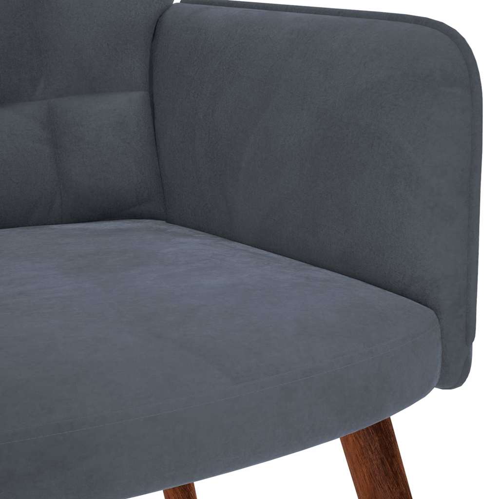 Chaise de relaxation Gris foncé Velours - XIOS