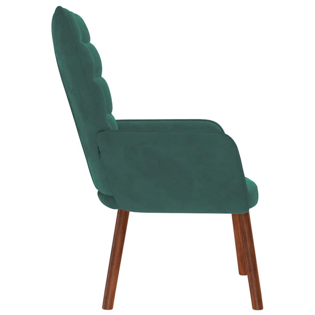 Chaise de relaxation Vert foncé Velours Fauteuils vidaXL