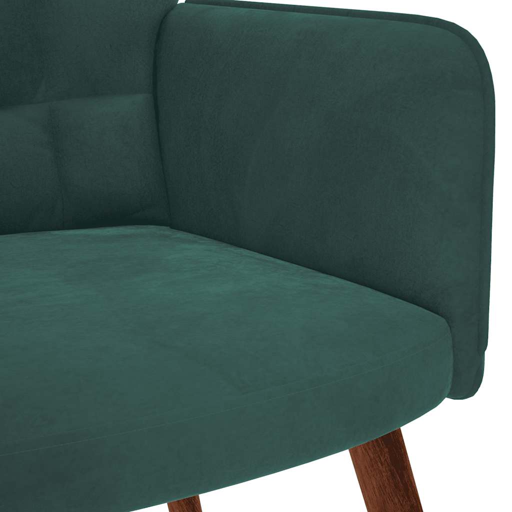 Chaise de relaxation Vert foncé Velours Fauteuils vidaXL