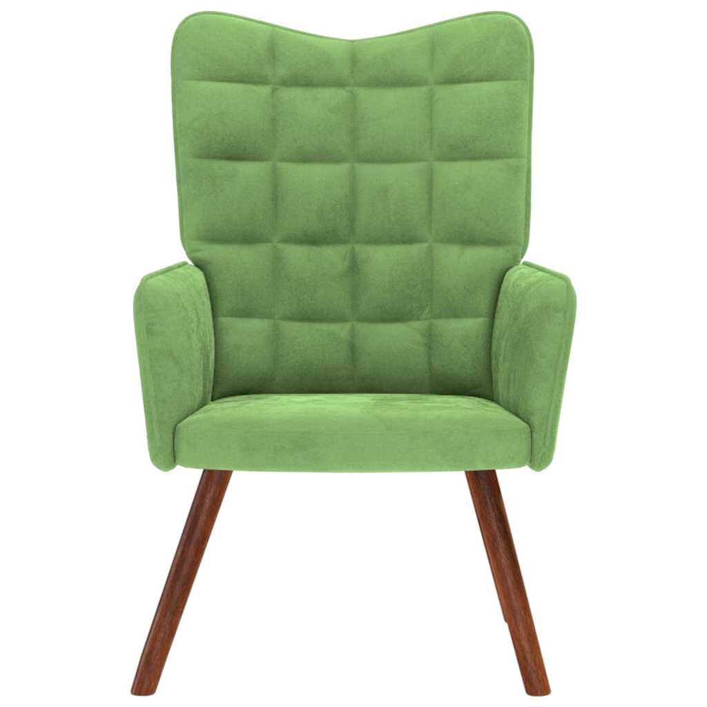 Chaise de relaxation Vert clair Velours - XIOS