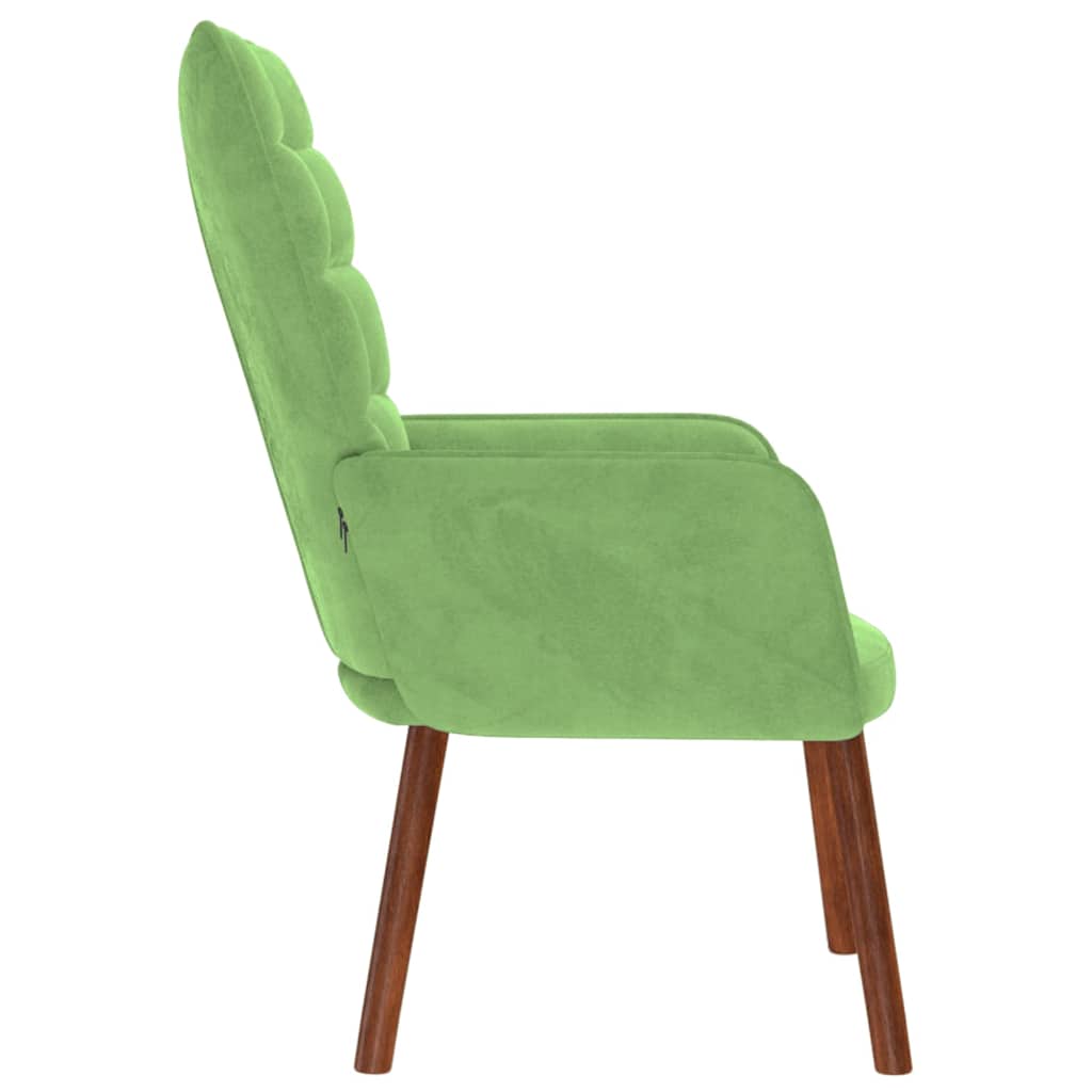 Chaise de relaxation Vert clair Velours - XIOS
