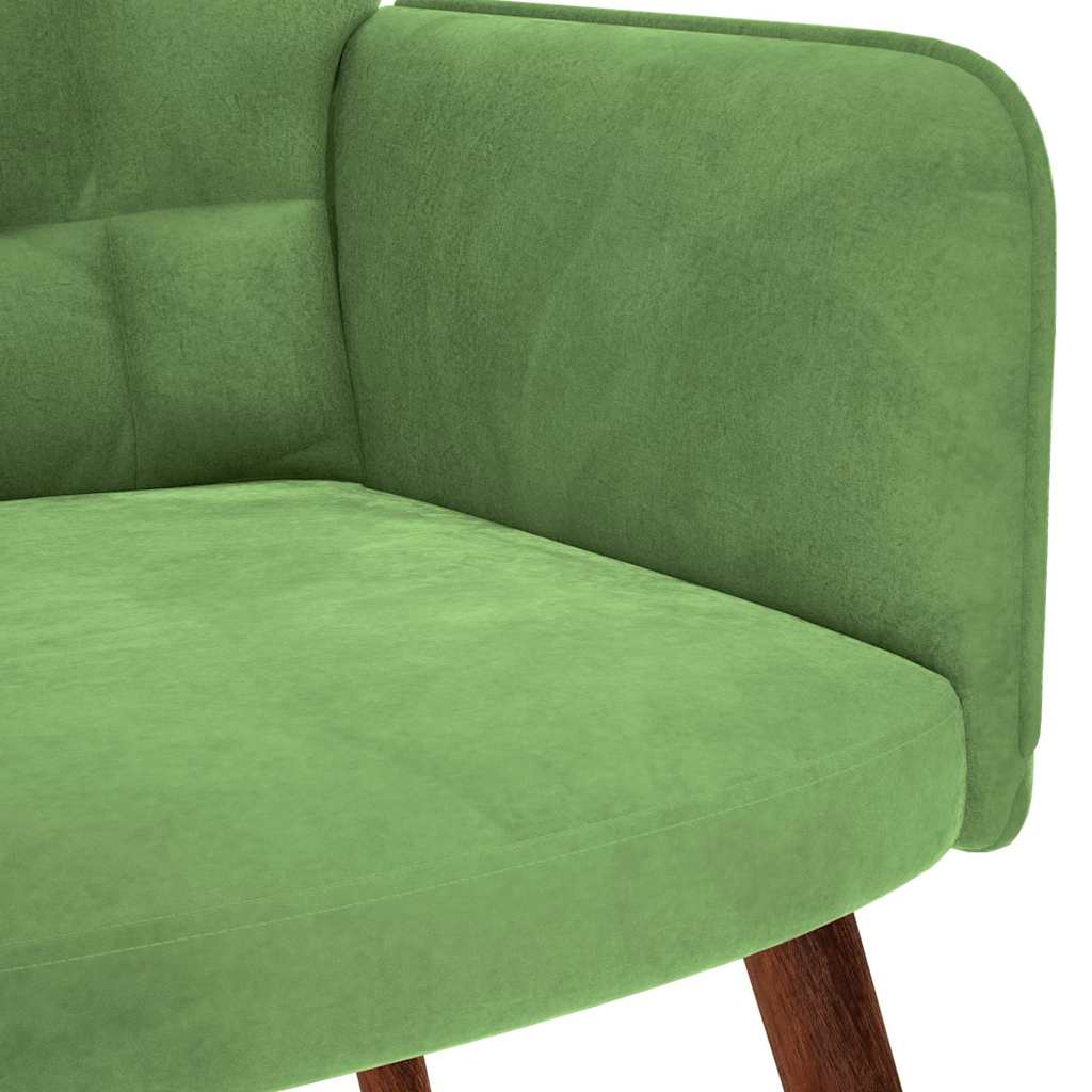Chaise de relaxation Vert clair Velours - XIOS