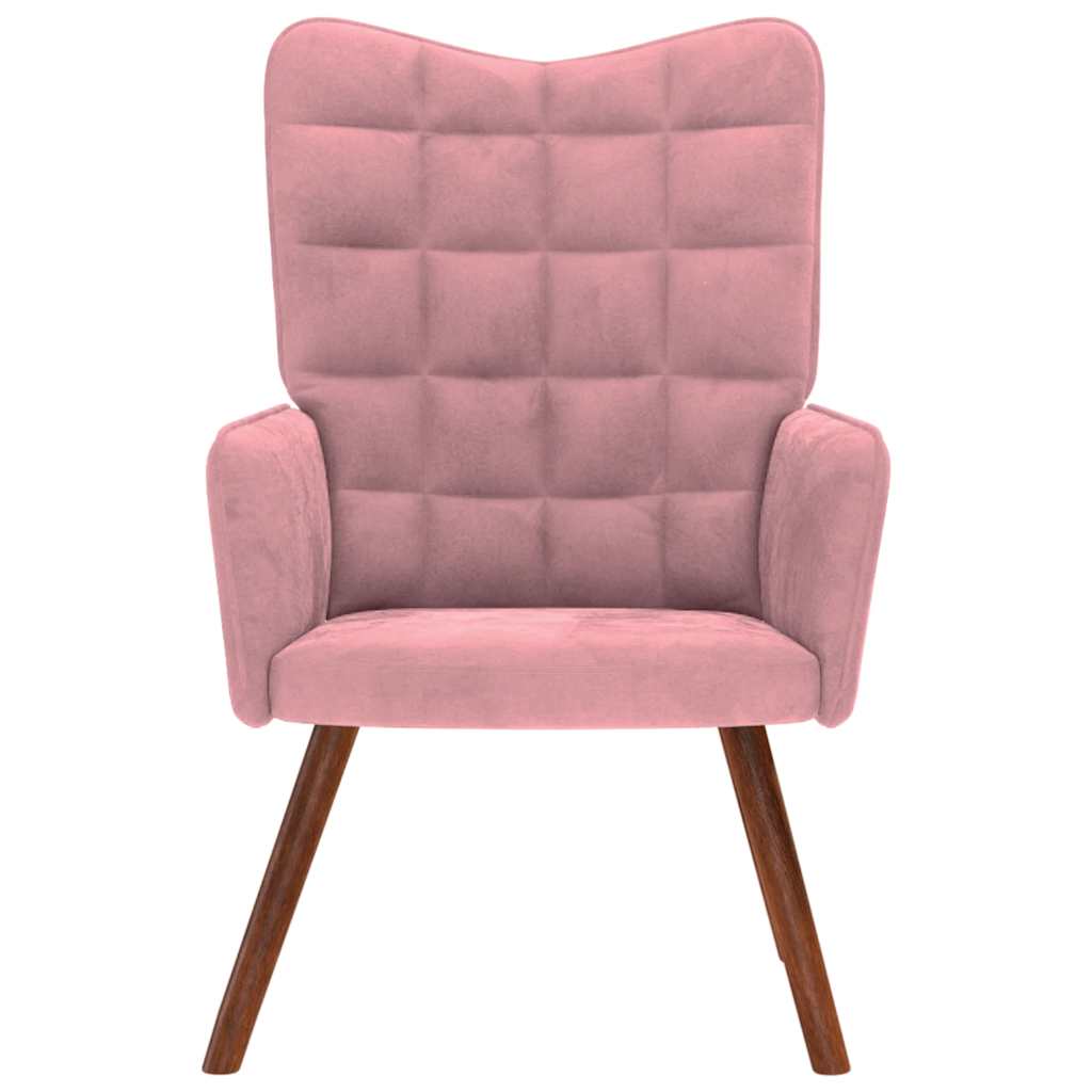Chaise de relaxation Rose Velours - XIOS