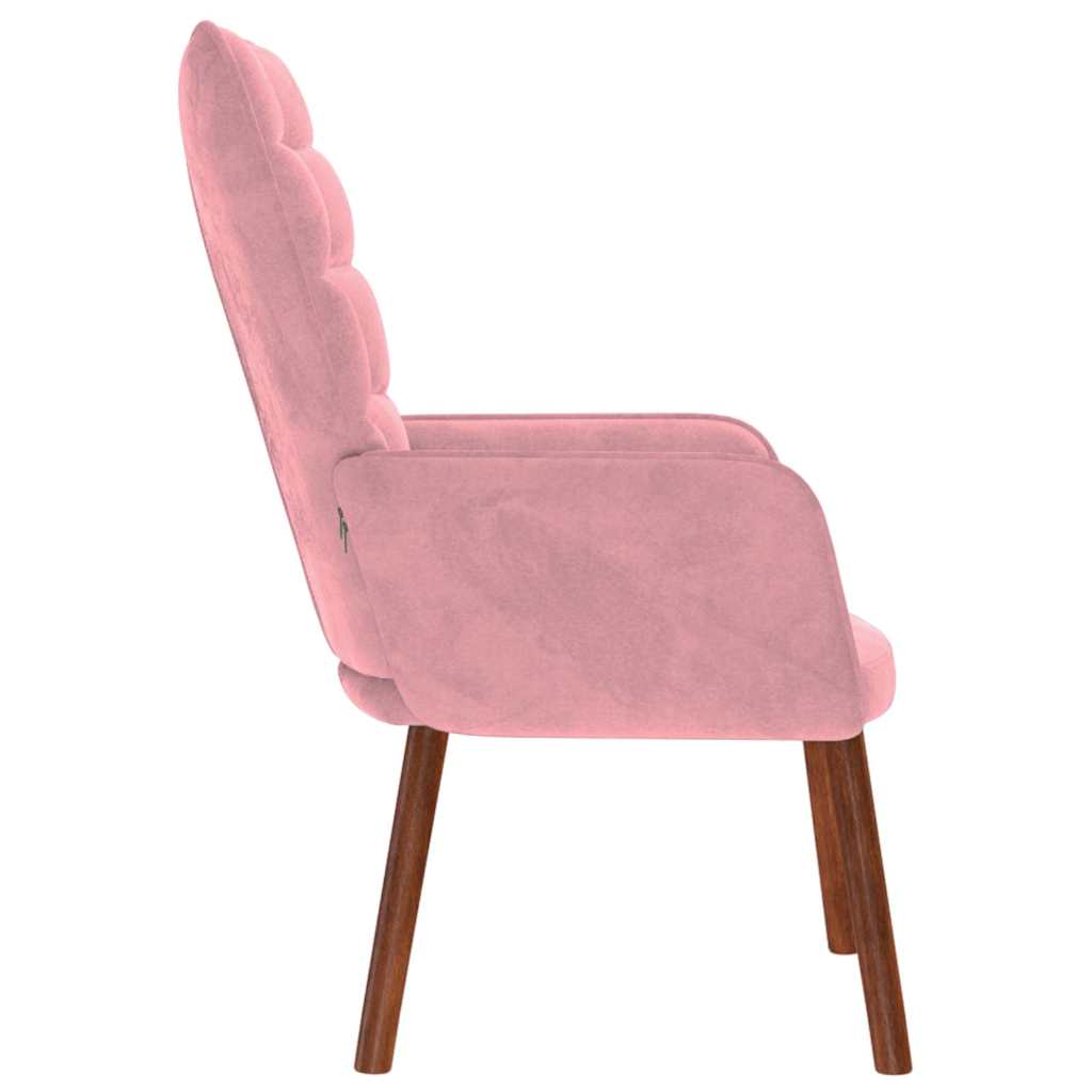 Chaise de relaxation Rose Velours - XIOS