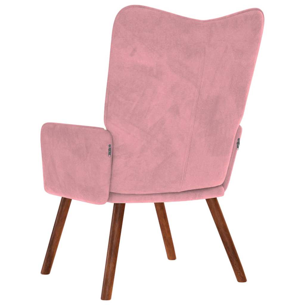 Chaise de relaxation Rose Velours - XIOS