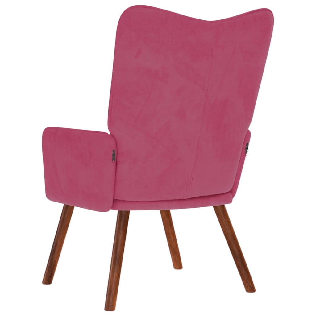 Chaise de relaxation Rouge bordeaux Velours - XIOS