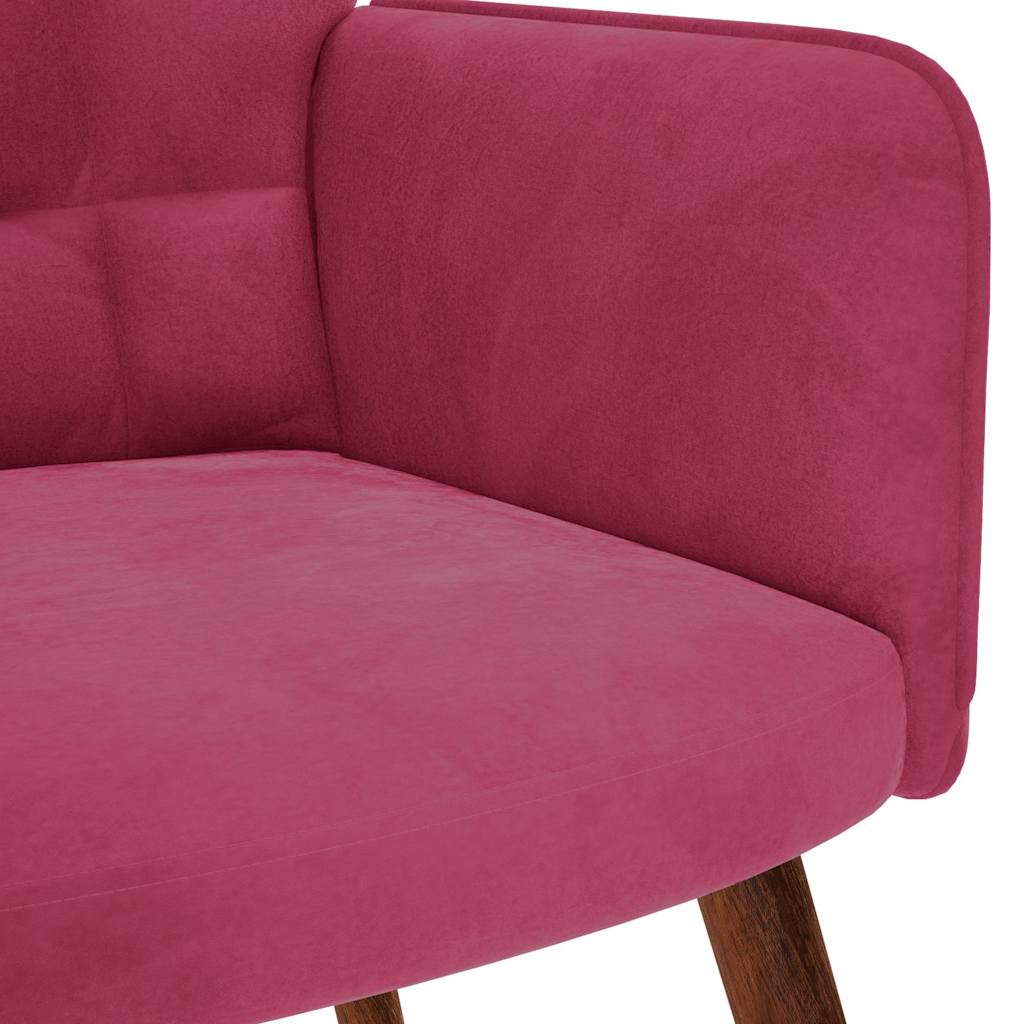 Chaise de relaxation Rouge bordeaux Velours - XIOS