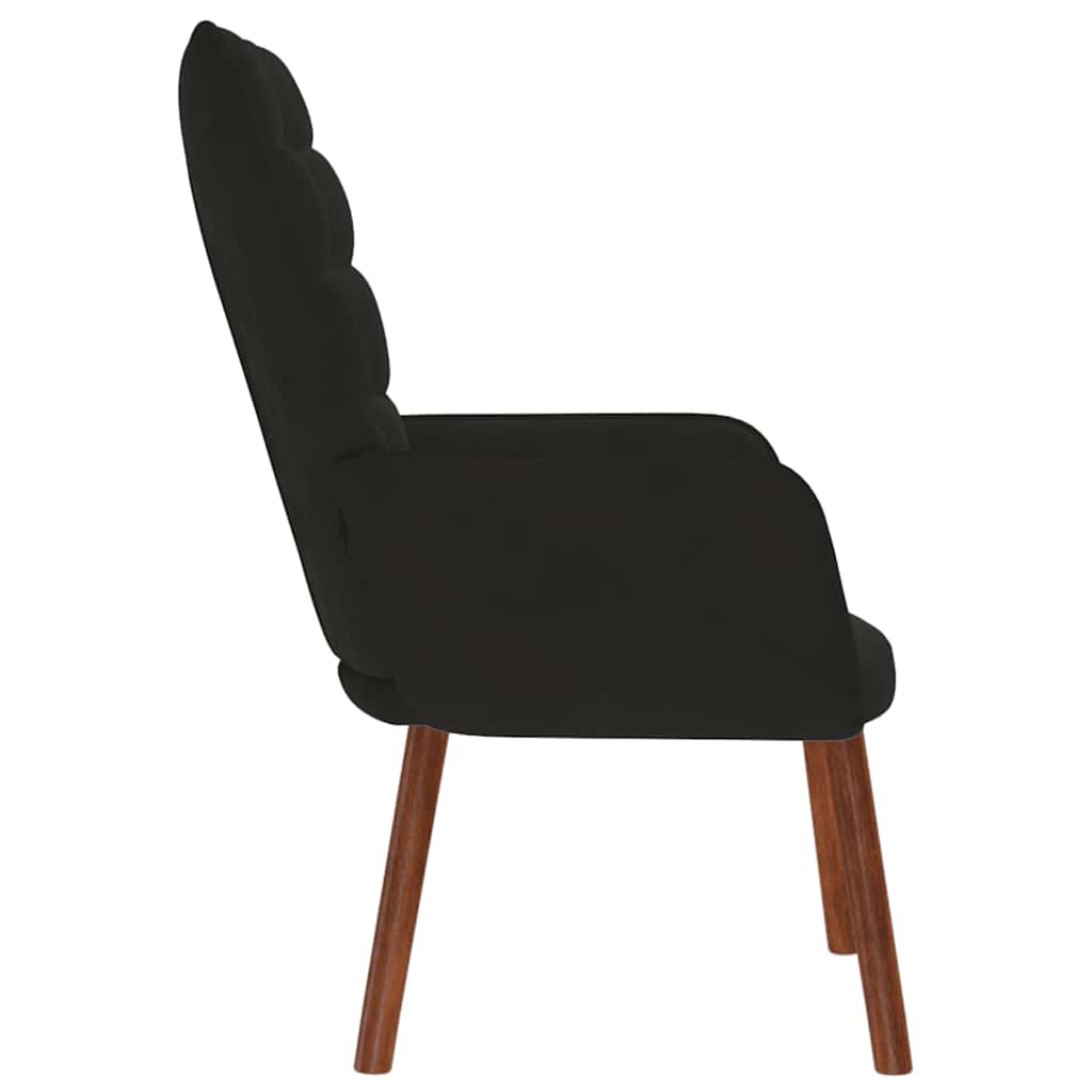 Chaise de relaxation Noir Velours - XIOS