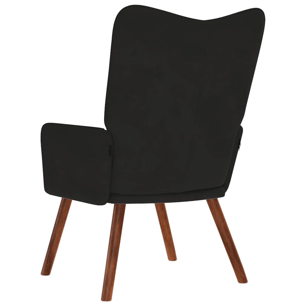 Chaise de relaxation Noir Velours - XIOS