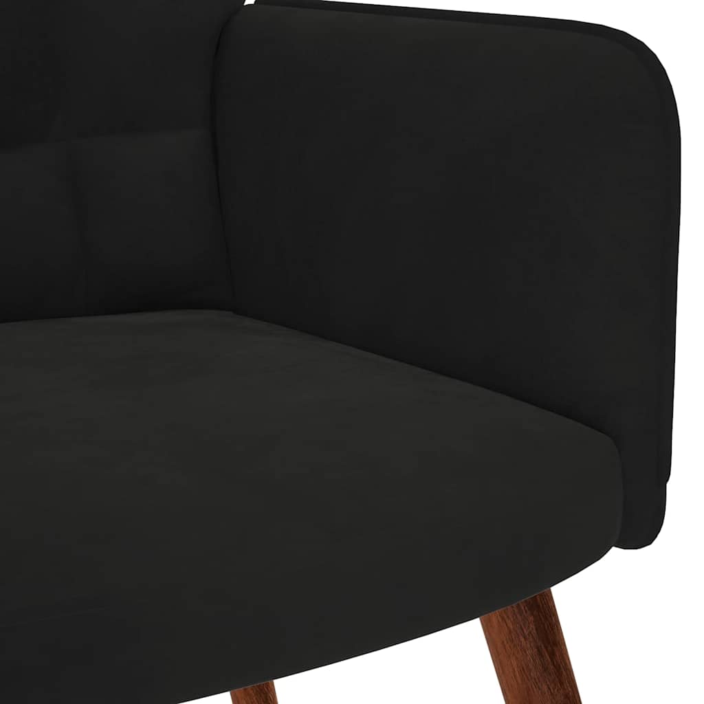 Chaise de relaxation Noir Velours - XIOS