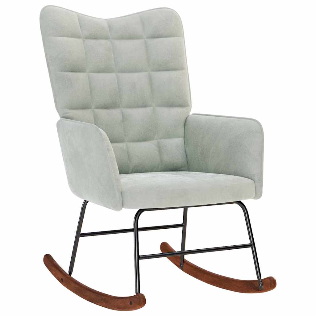 Chaise à bascule Gris clair Velours - XIOS
