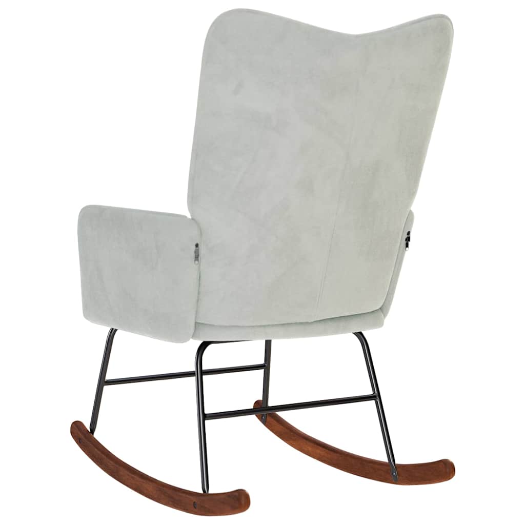 Chaise à bascule Gris clair Velours - XIOS