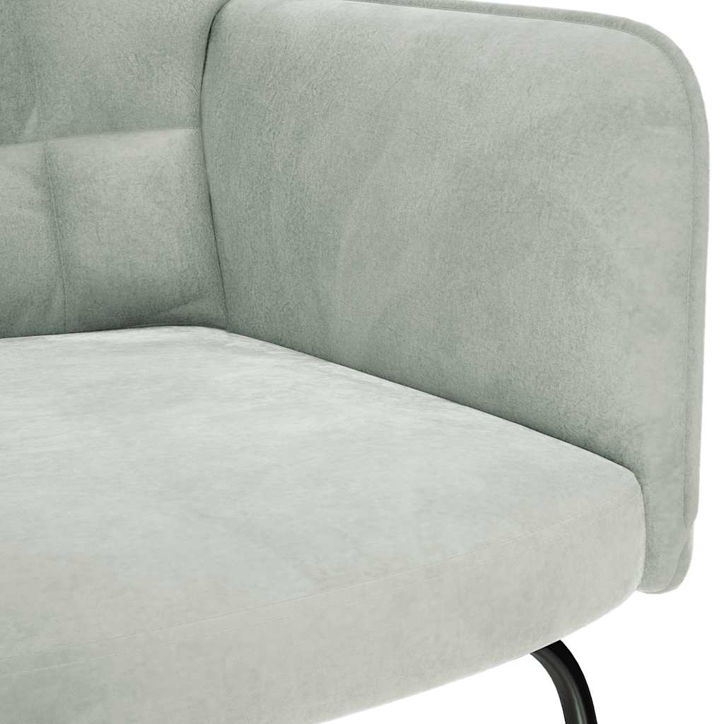 Chaise à bascule Gris clair Velours - XIOS