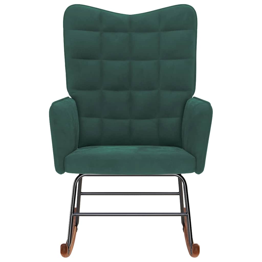 Chaise à bascule Vert foncé Velours - XIOS