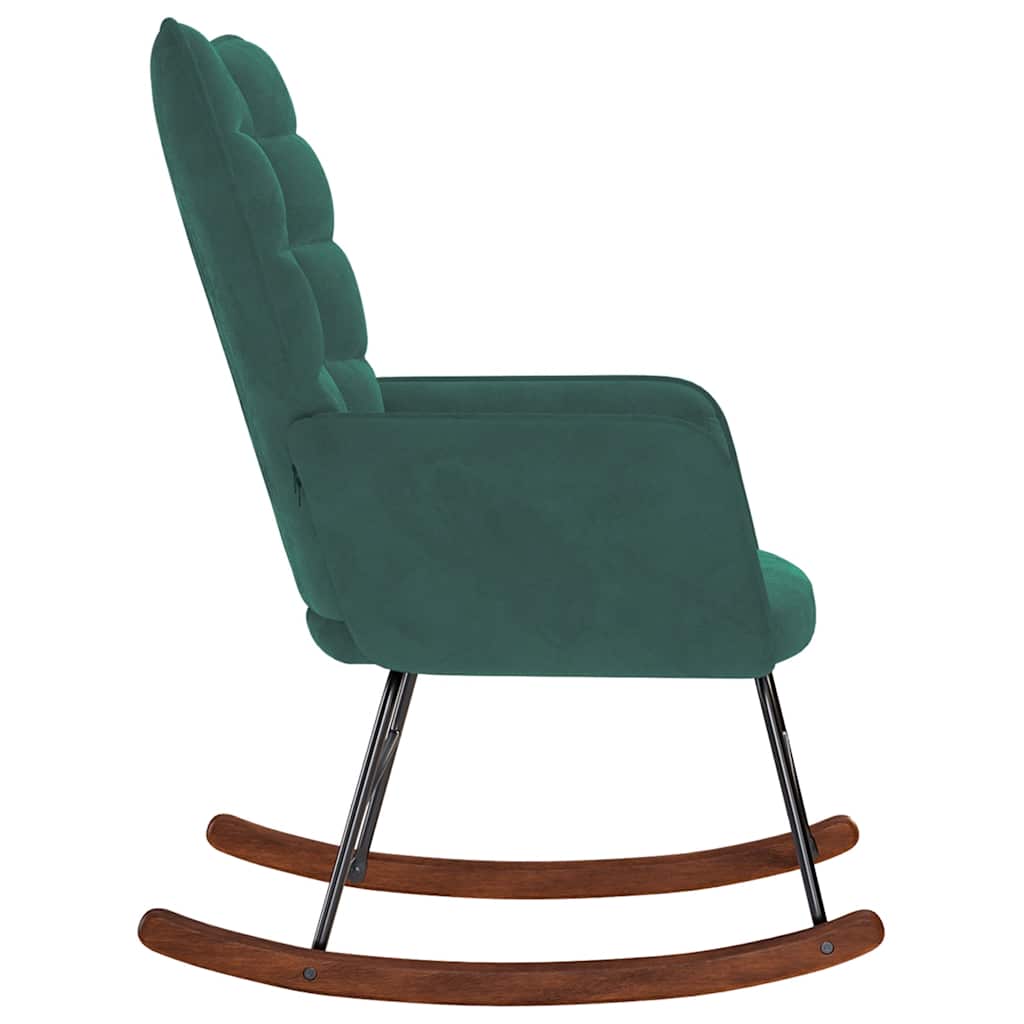 Chaise à bascule Vert foncé Velours - XIOS