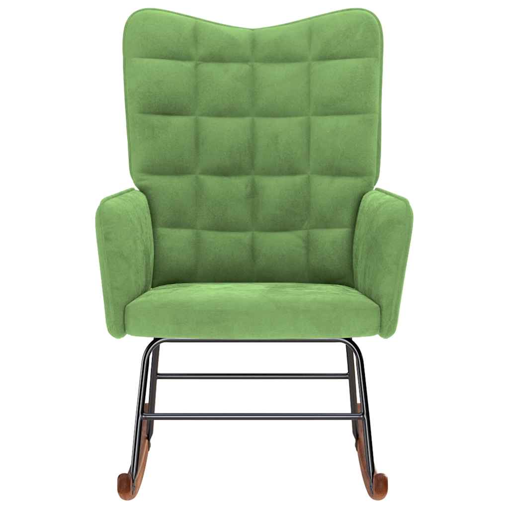 Chaise à bascule Vert clair Velours - XIOS