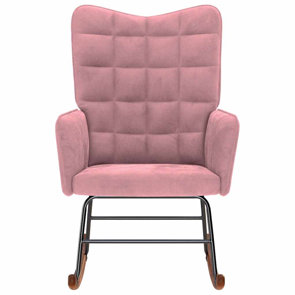 Chaise à bascule Rose Velours - XIOS