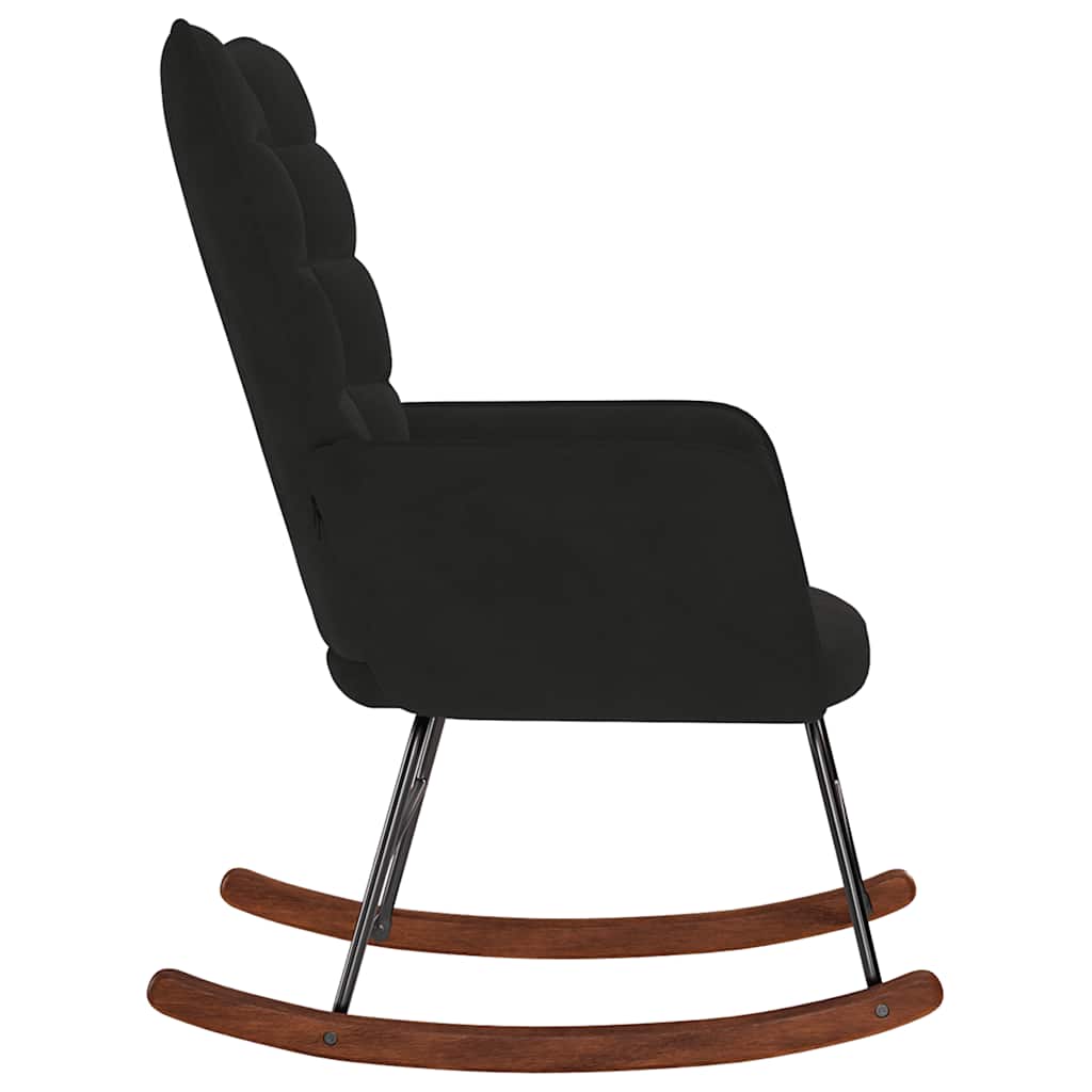 Chaise à bascule Noir Velours - XIOS