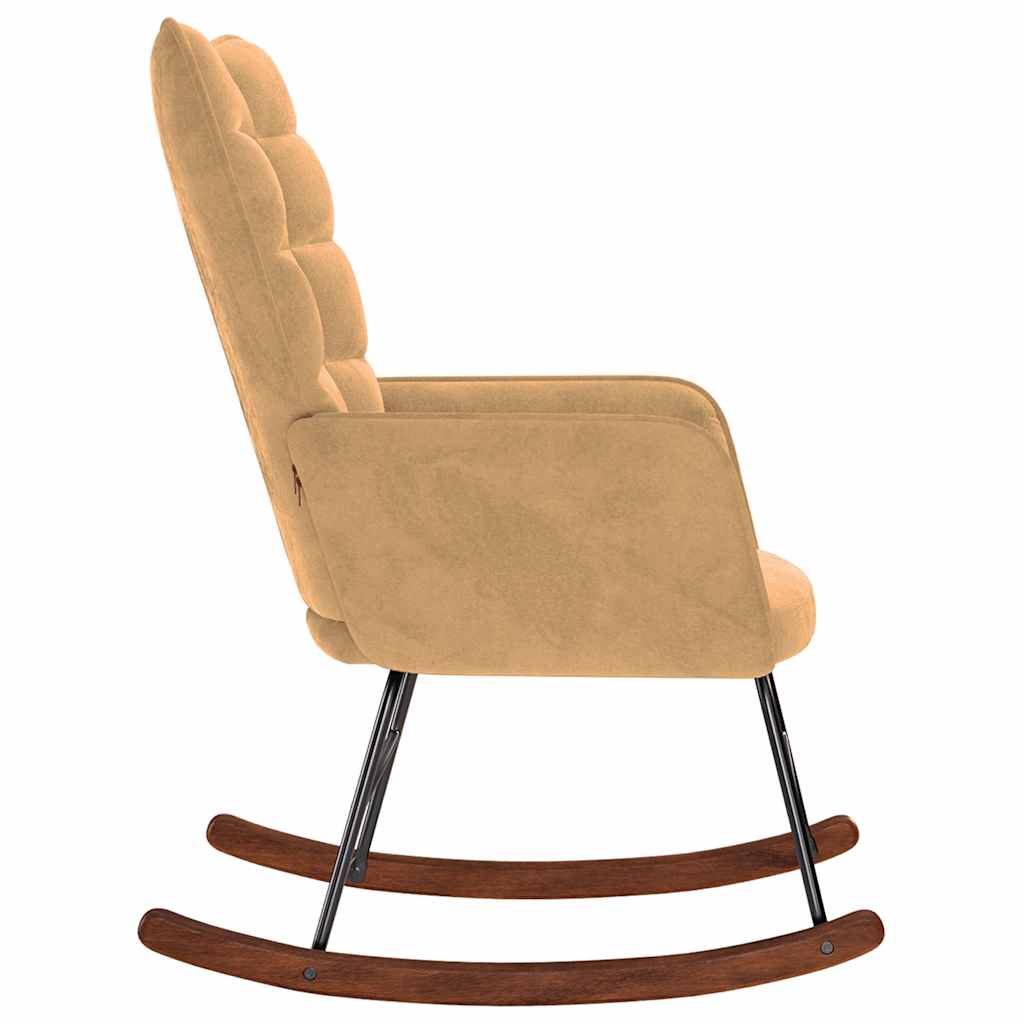 Chaise à bascule Marron Velours - XIOS