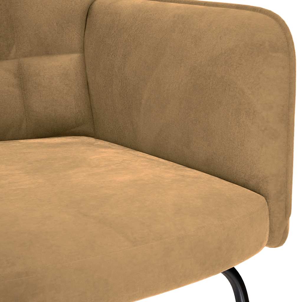 Chaise à bascule Marron Velours - XIOS