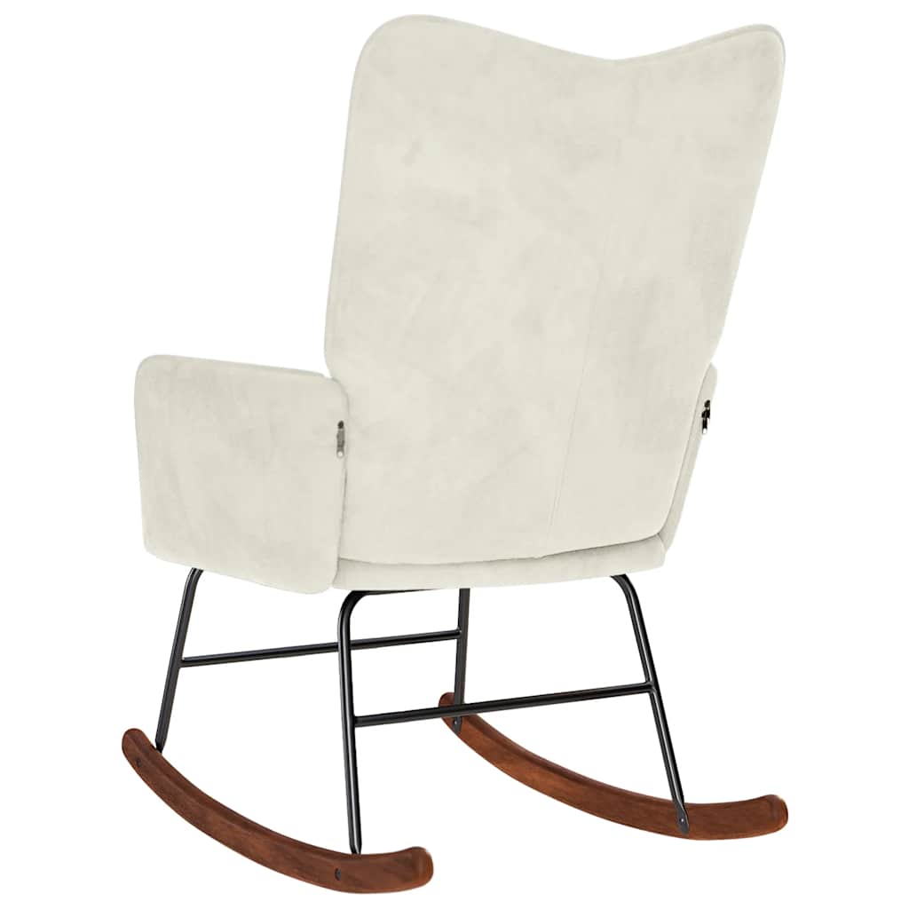 Chaise à bascule Crème Velours - XIOS