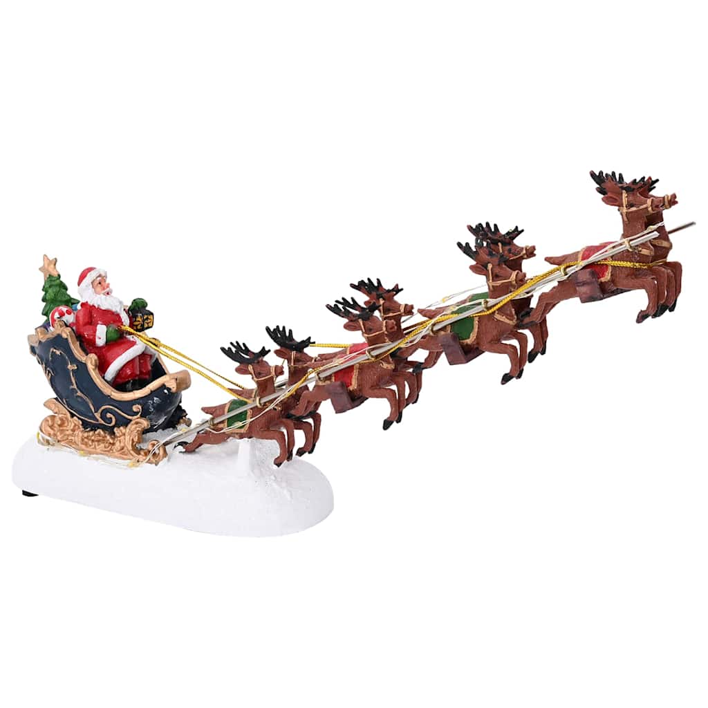 Décor de table de Noël Multicolore 31.5 x 6.5 x 16 cm Résine