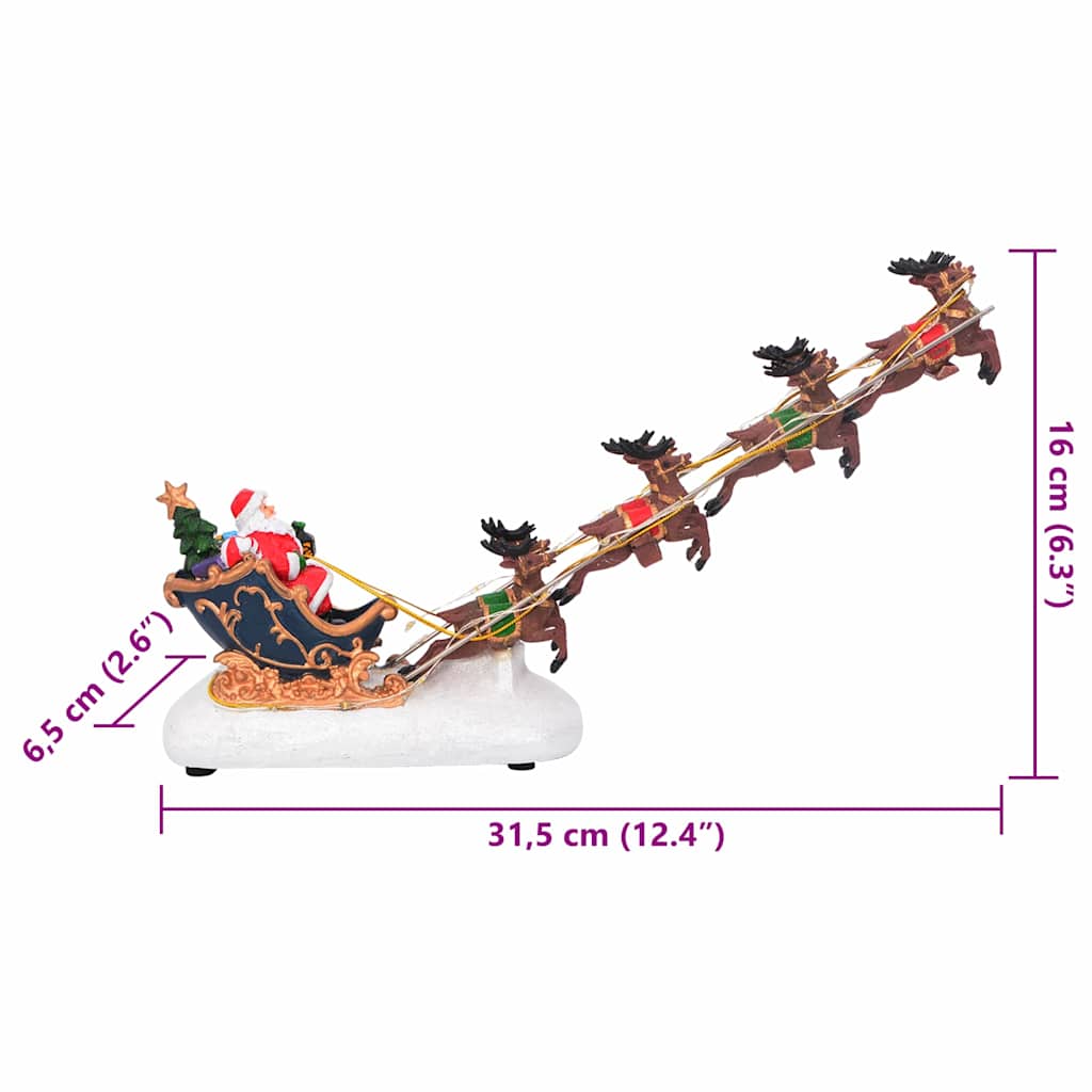Décor de table de Noël Multicolore 31.5 x 6.5 x 16 cm Résine - XIOS