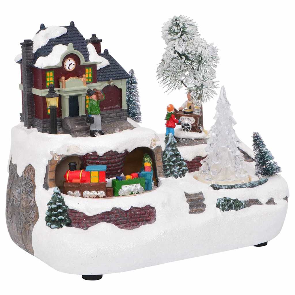 Décor de table de Noël Multicolore 23.5 x 16 x 18.5 cm Résine