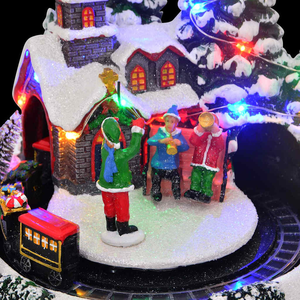 Décor de Table de Noël Multicolore 16 x 16 x 19 cm Résine - XIOS