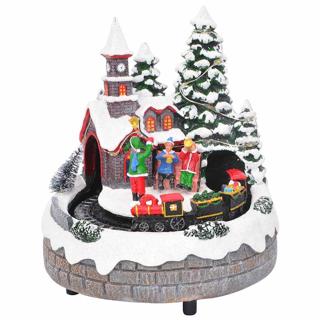 Décor de Table de Noël Multicolore 16 x 16 x 19 cm Résine