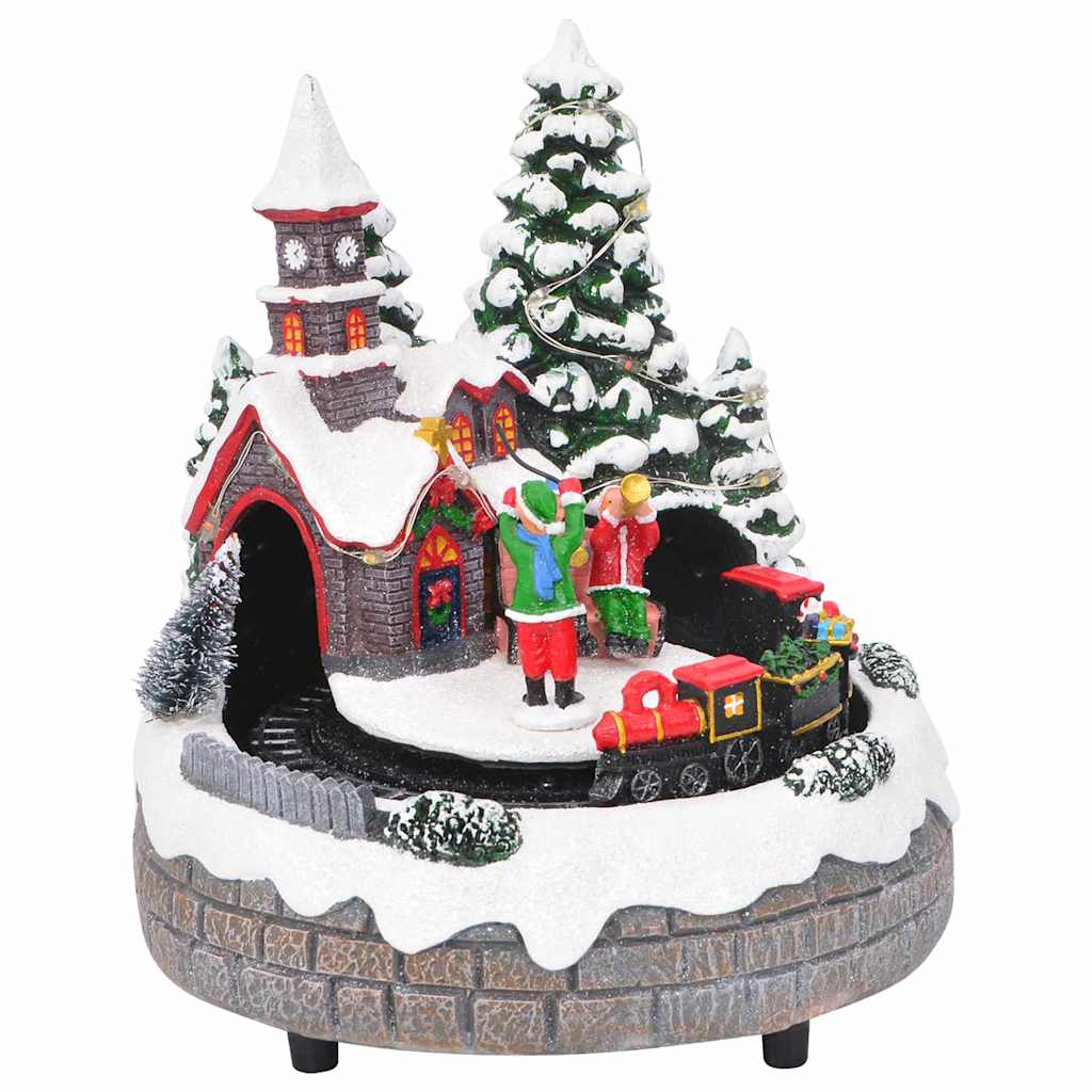 Décor de Table de Noël Multicolore 16 x 16 x 19 cm Résine - XIOS