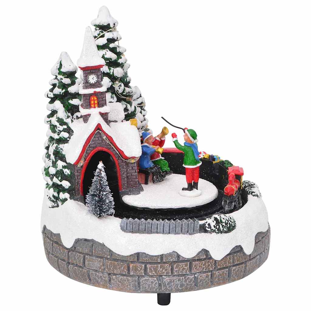 Décor de Table de Noël Multicolore 16 x 16 x 19 cm Résine - XIOS