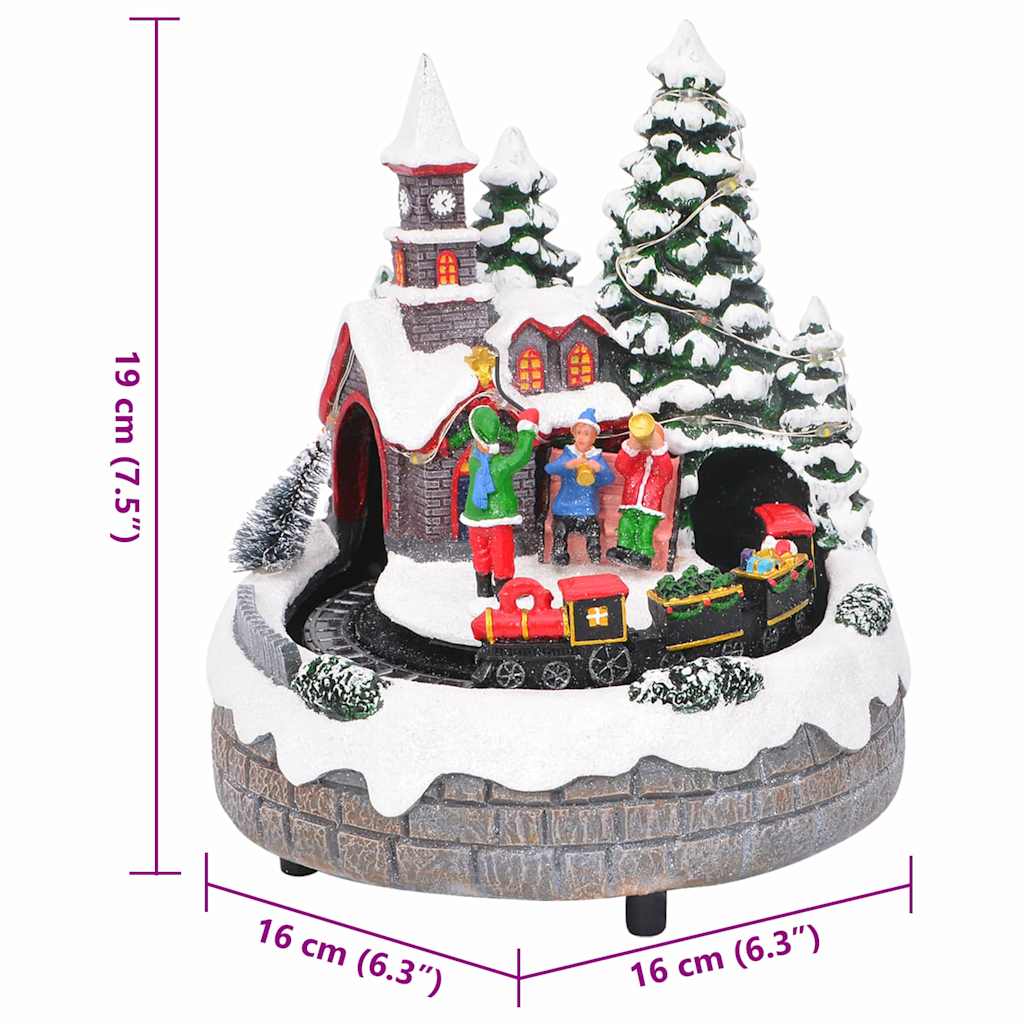 Décor de Table de Noël Multicolore 16 x 16 x 19 cm Résine - XIOS