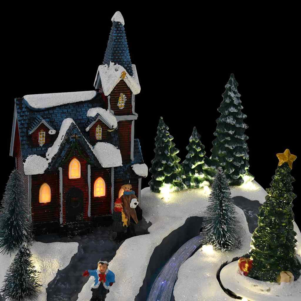 Décoration de village de Noël Multicolore 20.5 x 17 x 21 cm - XIOS