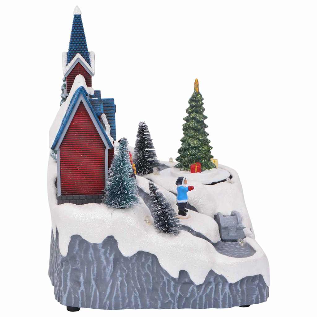 Décoration de village de Noël Multicolore 20.5 x 17 x 21 cm - XIOS