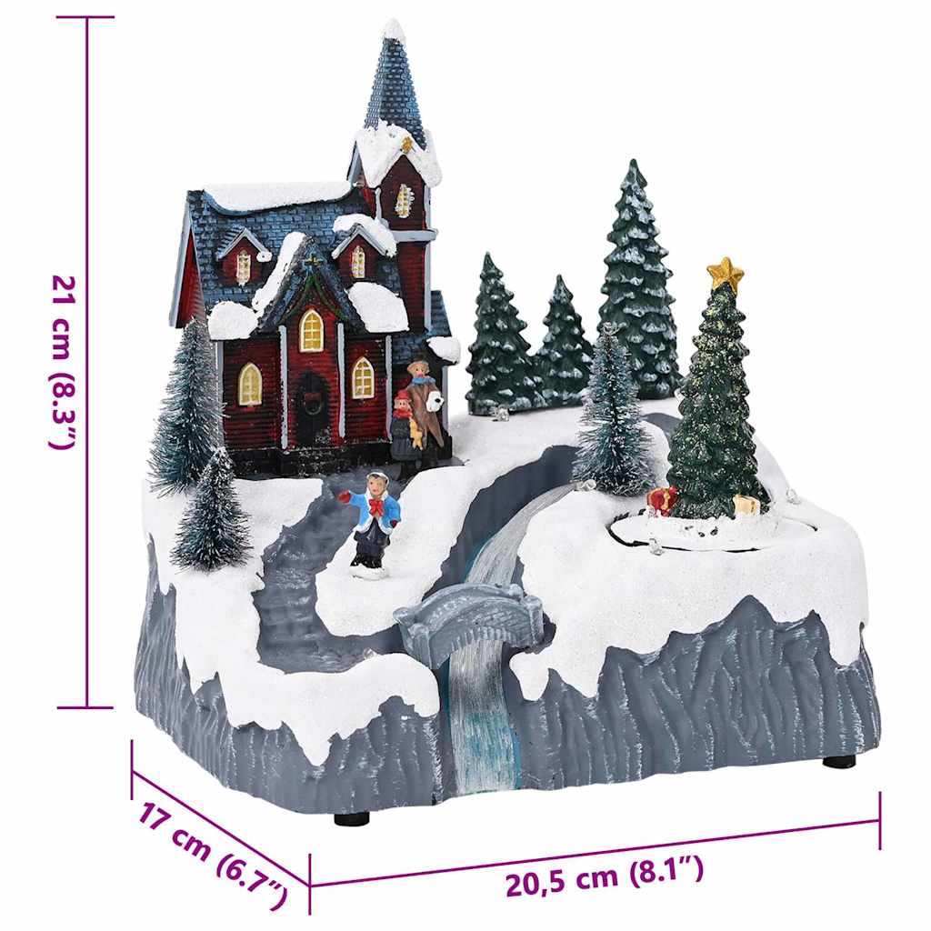 Décoration de village de Noël Multicolore 20.5 x 17 x 21 cm - XIOS