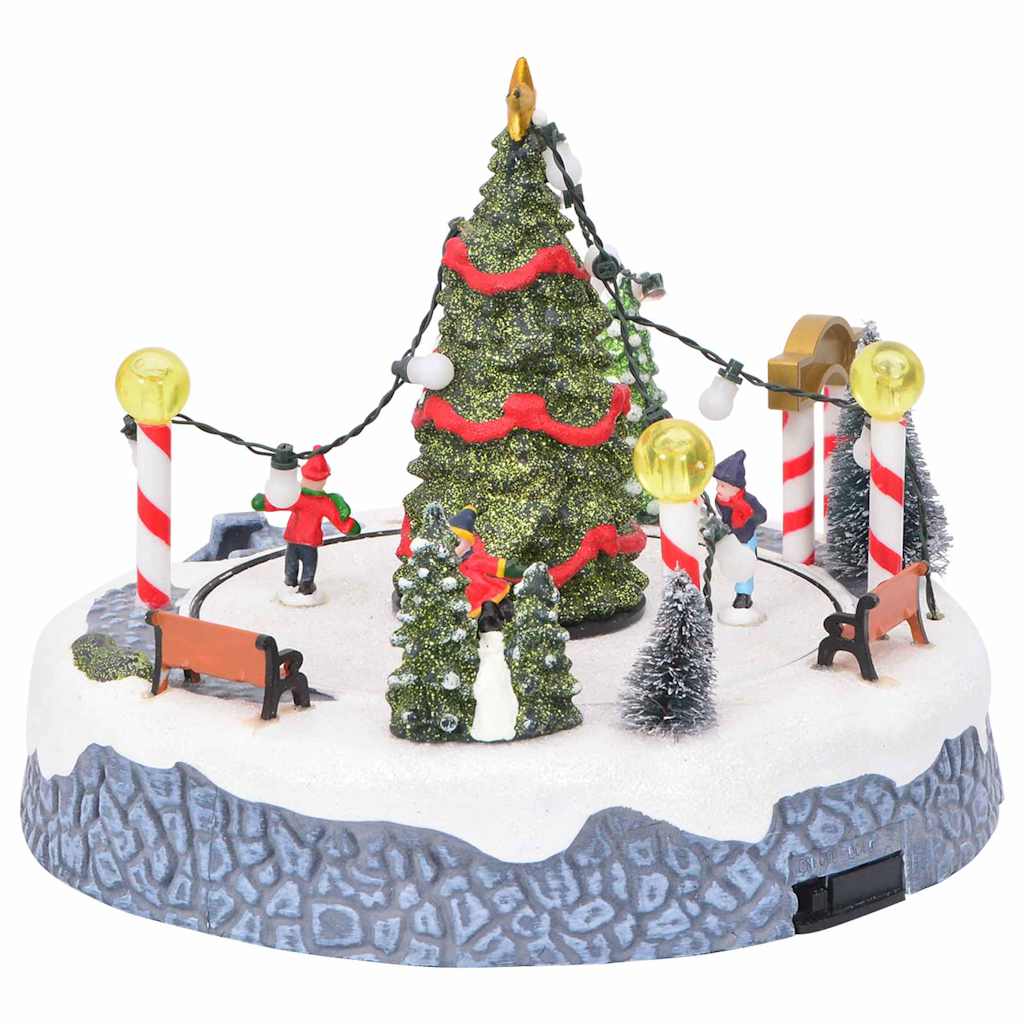 Décoration de village de Noël Multicolore 22 x 21.5 x 17 cm - XIOS