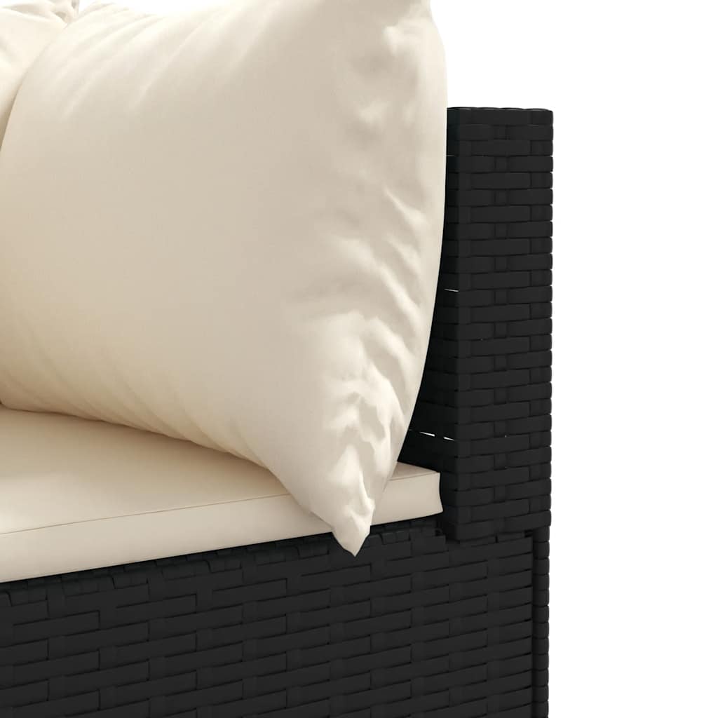 Salon de jardin 7 pcs avec coussins Noir Résine tressée - XIOS