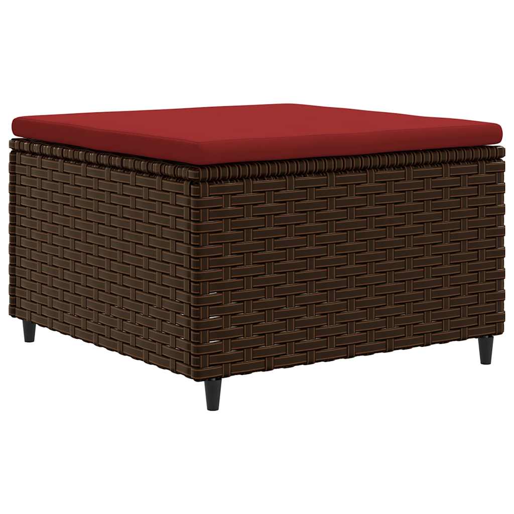 Salon de jardin 4 pcs avec coussins Marron Résine tressée - XIOS